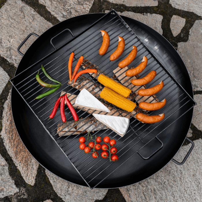 CookKing Grillrost aus Schwarzem Stahl Quadratisch