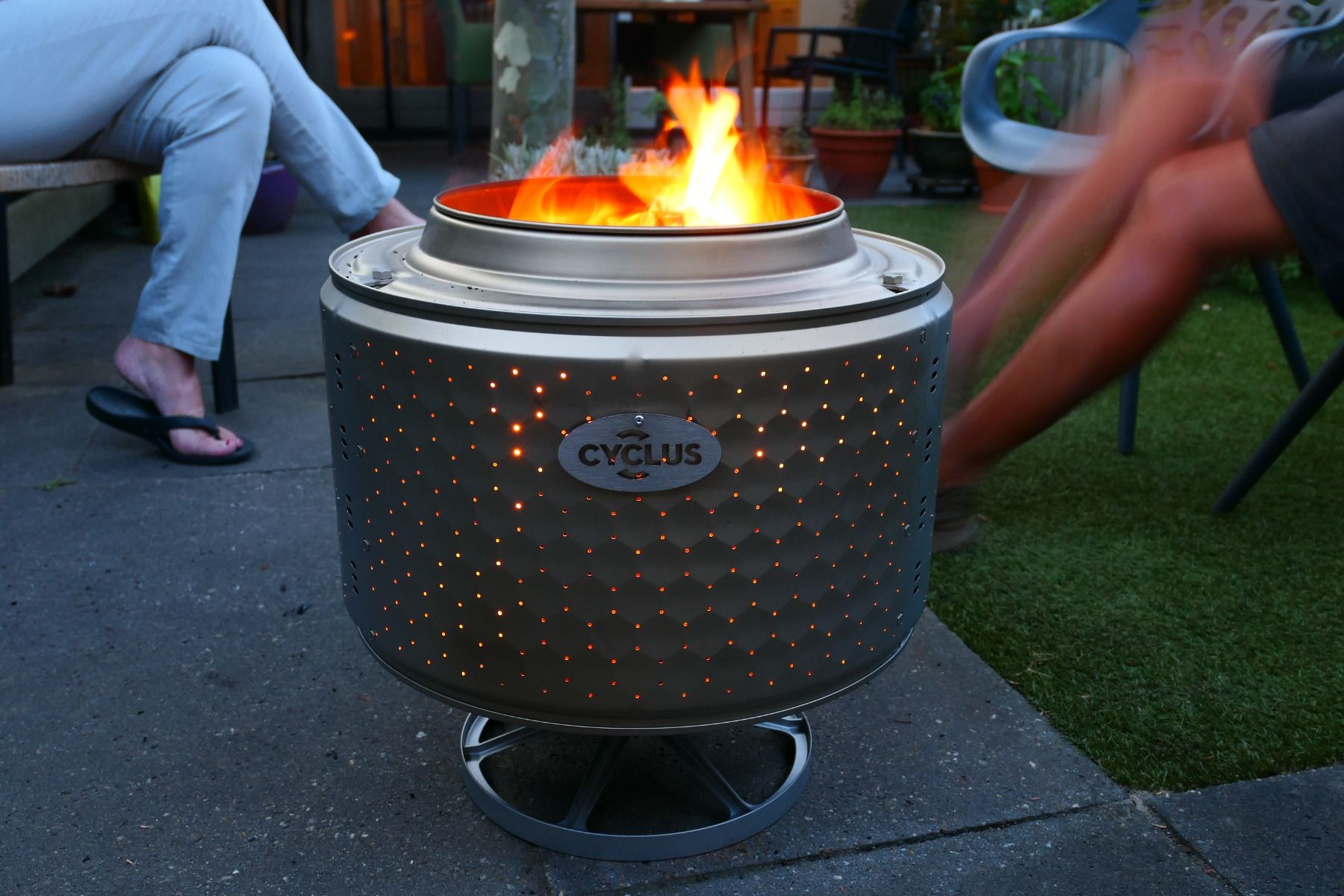 Cyclus Ecodrum HD Zirkularer Feuerkorb Edelstahl