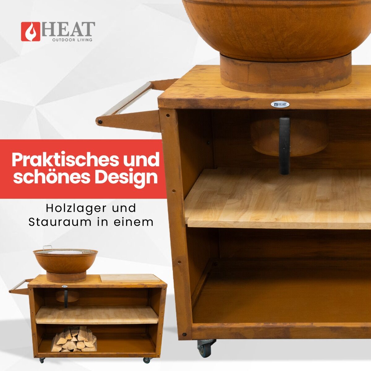 HEAT Trolle Outdoor-Küche Rost