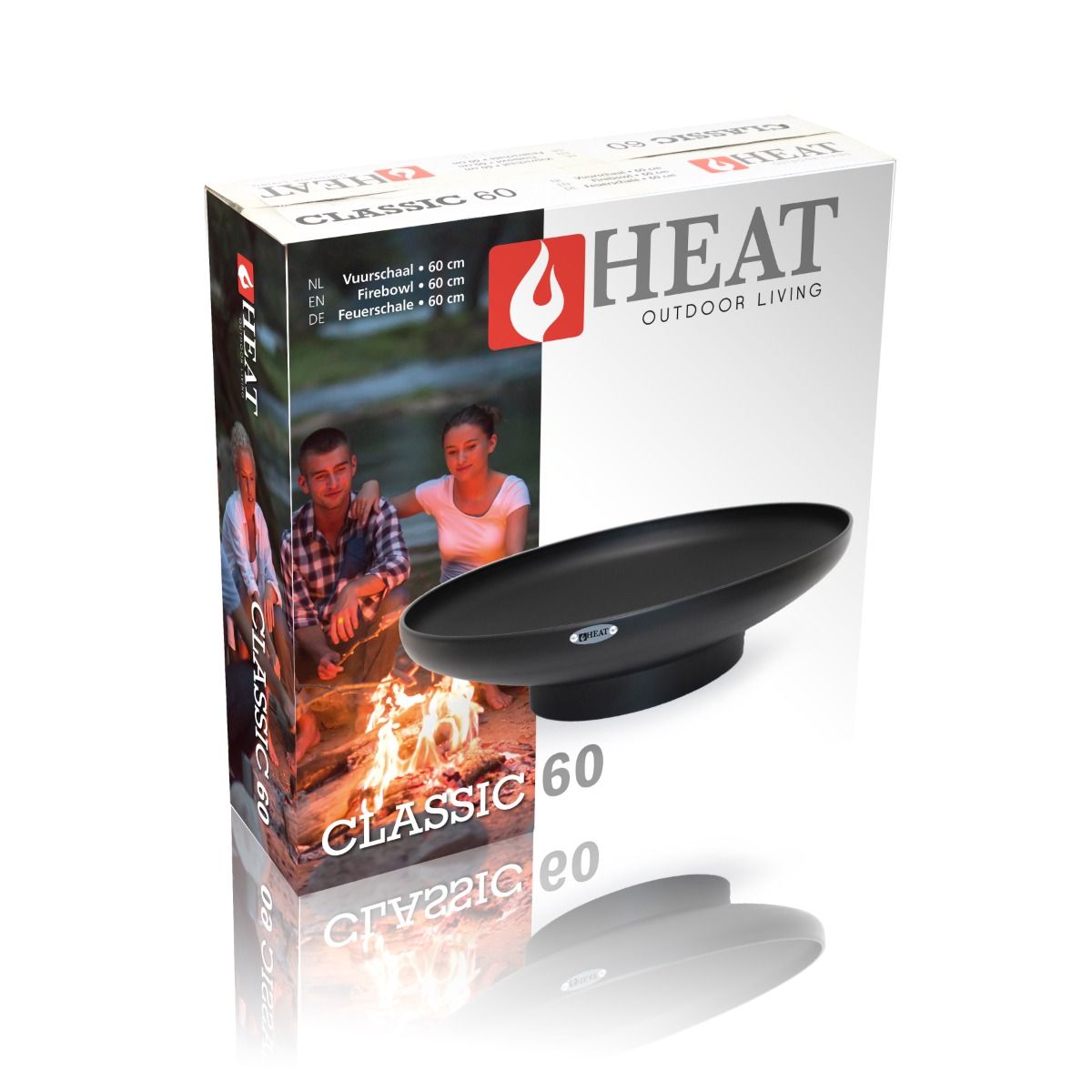 HEAT Feuerschale Classic Ø 60 cm Schwarz HEAT Feuerschale Classic Ø 60 cm Schwarz