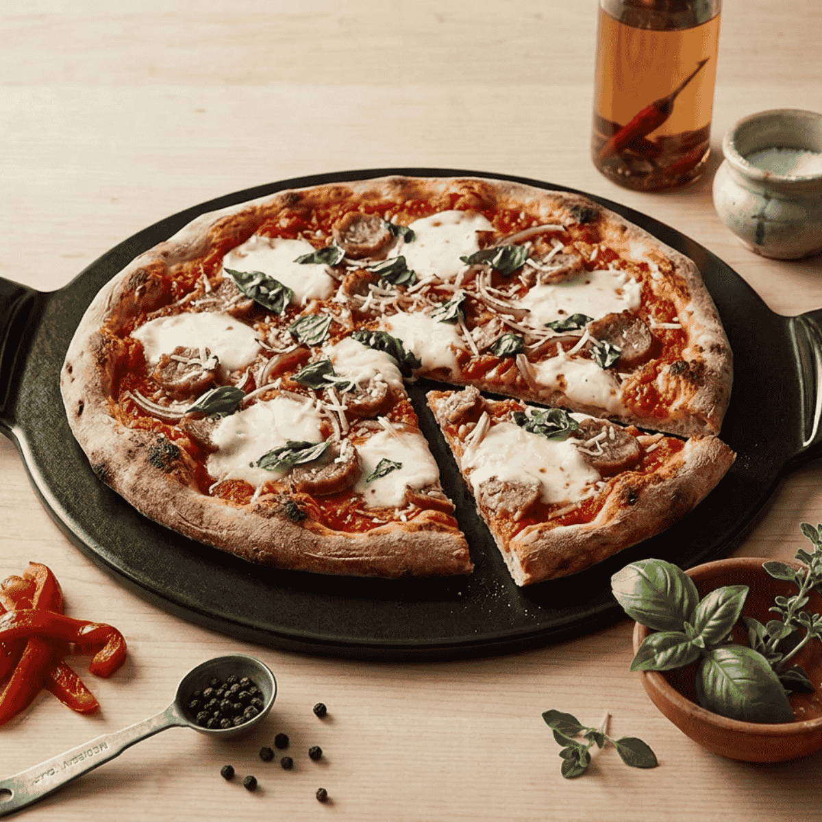 Emile Henry Pizzastein 26 cm