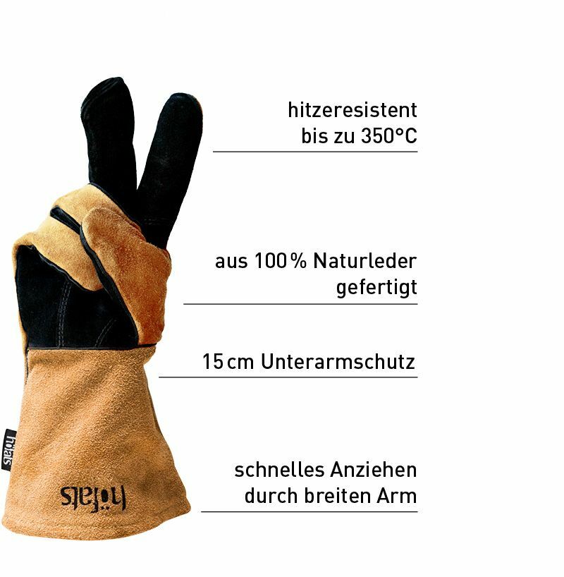 Höfats Feuerhandschuhe aus Leder