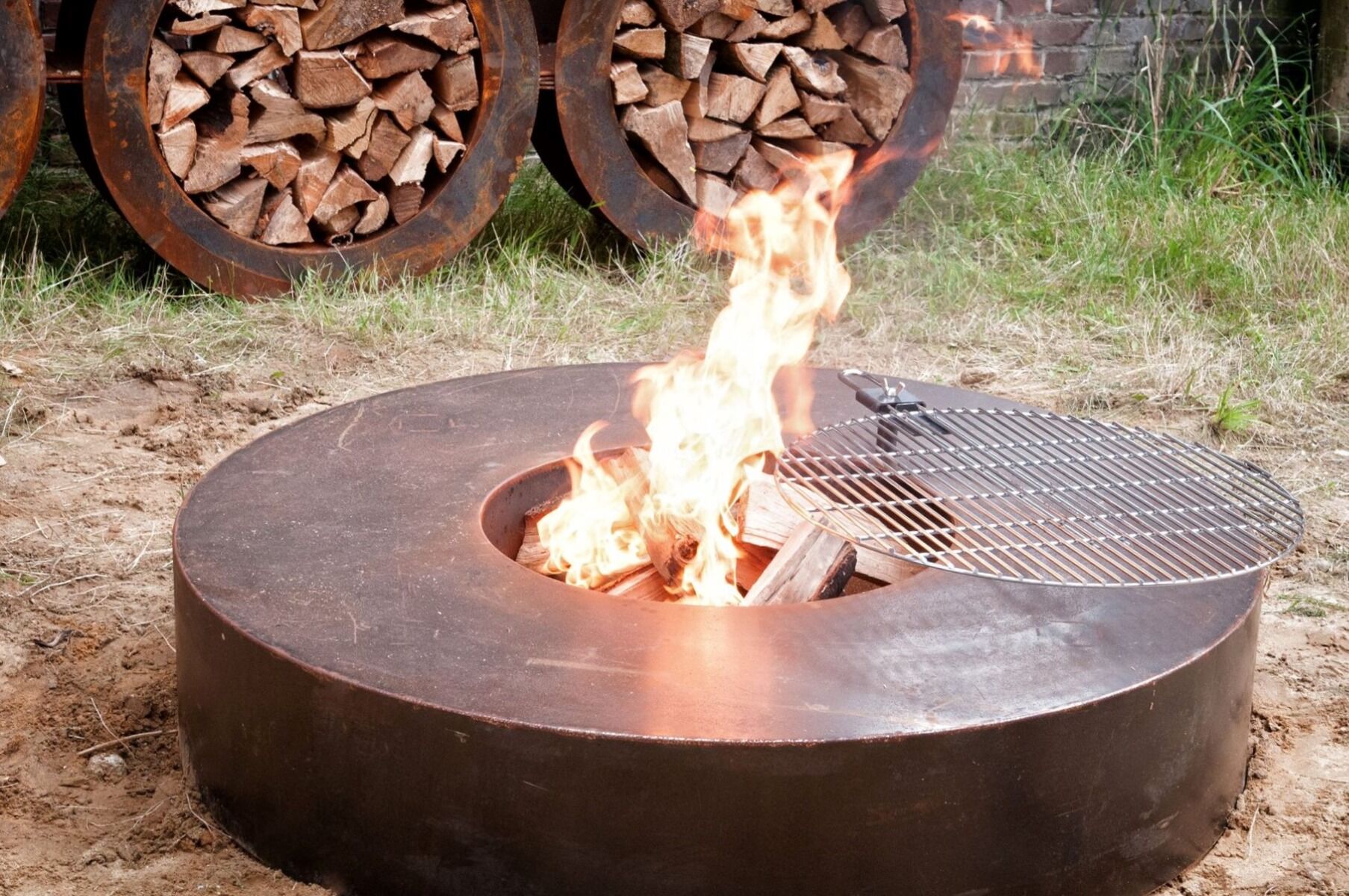 FORNO Feuertisch CortenStahl Rund (Ø125cm)