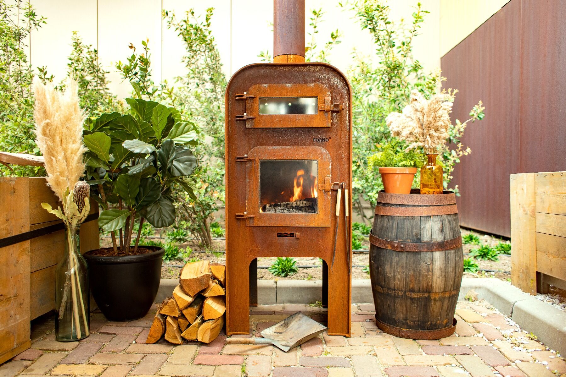 FORNO Terrassenöfen Gap CortenStahl
