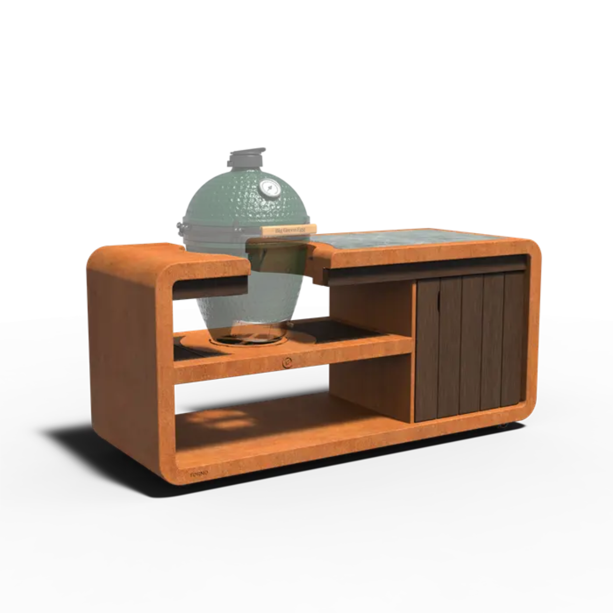 FORNO Kamado-Station Cortenstahl