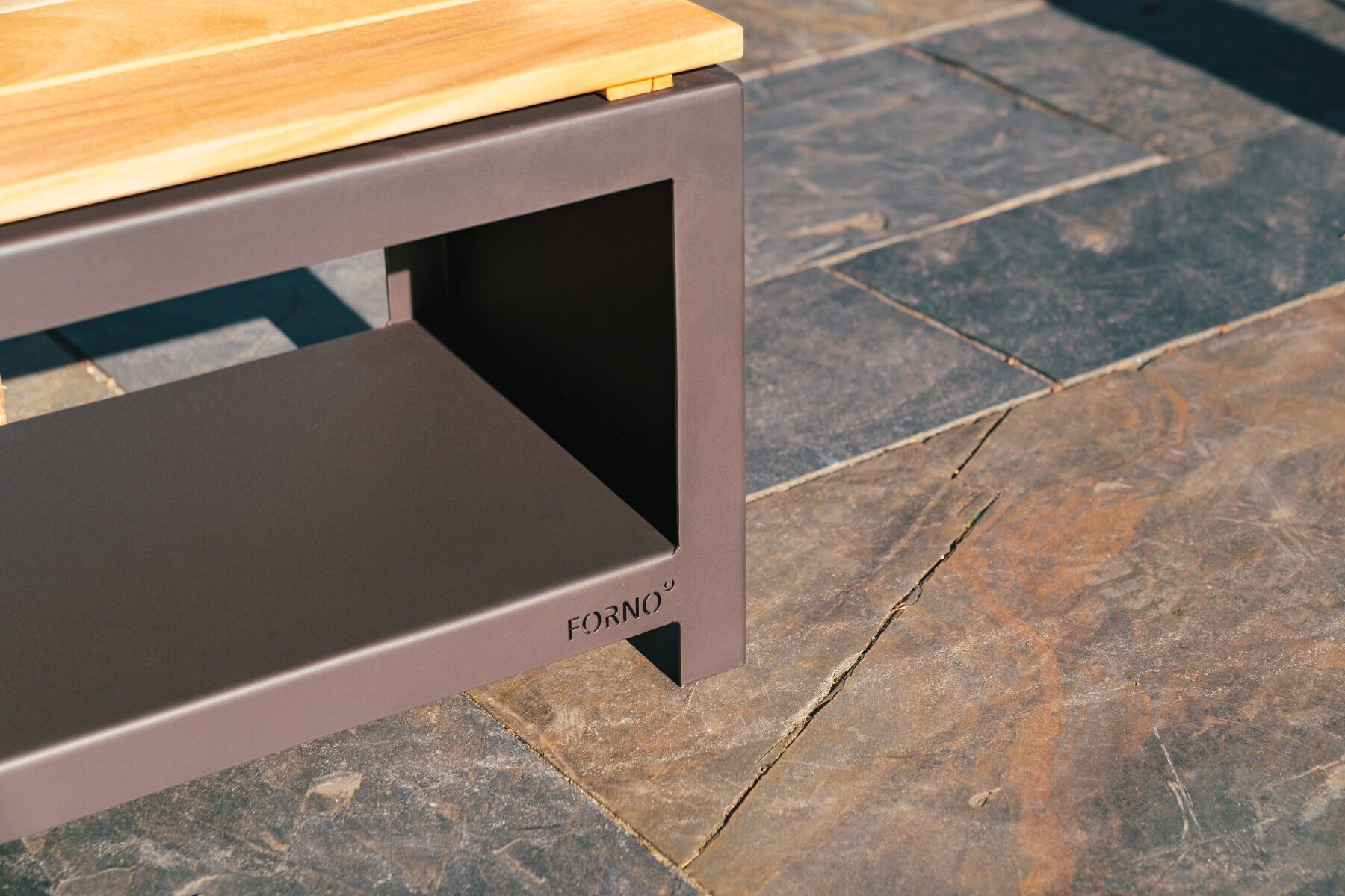 FORNO Holzlagerbank Schwarz