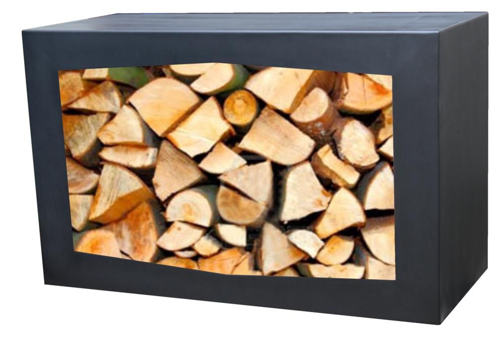 GardenMaxX Woodbox Schwarz Holzlager