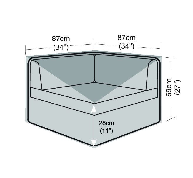 Garland Lounge Set Bezug (87x87x69cm) Schwarz