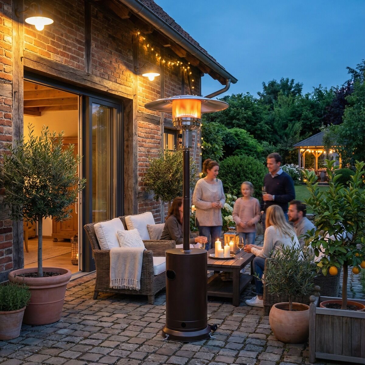 HEAT Gas-Terrassenheizer Solvarme Grau 50 mbar