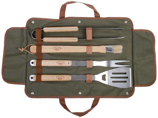 Esschert Schürze mit 4-teiliger BBQ Werkzeugset