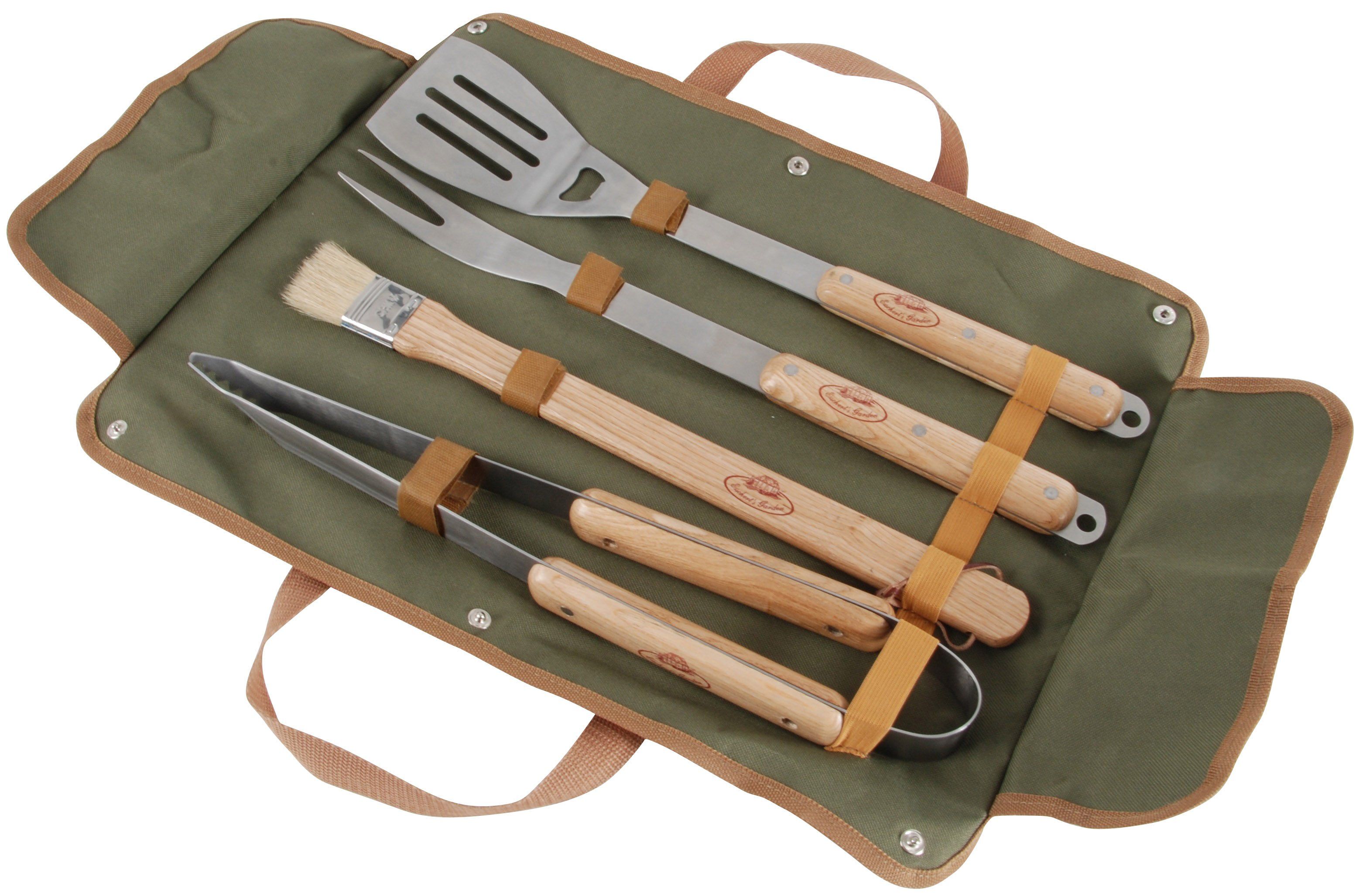 Esschert 4-teiliges BBQ Werkzeugset mit Tasche