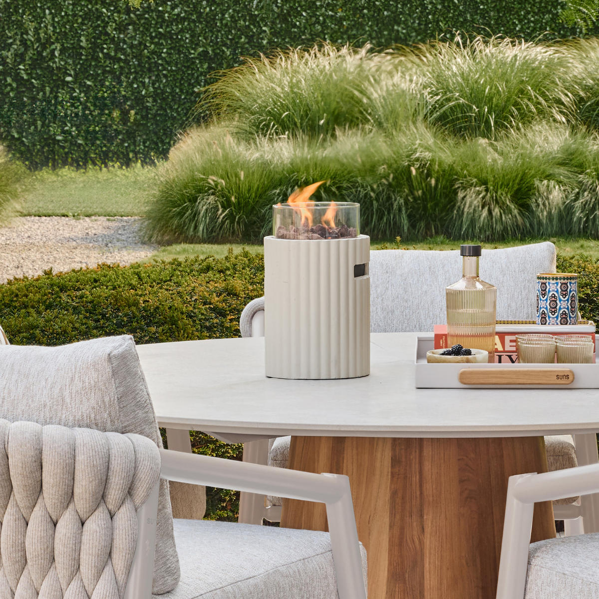 Happy Cocooning Tischfeuer Lumi Rib beige