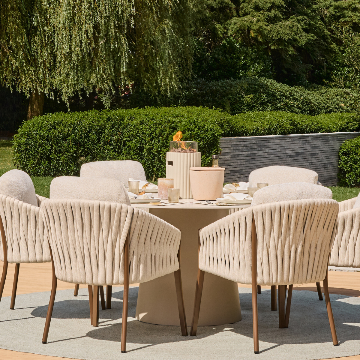 Happy Cocooning Tischfeuer Lumi Rib beige