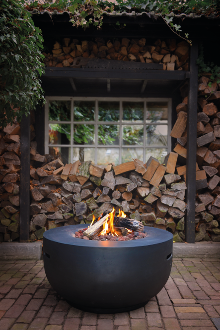 Happy Cocooning Feuertisch Bowl Schwarz 