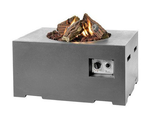 Happy Cocooning Feuertisch Rechteckig Klein Anthrazit 