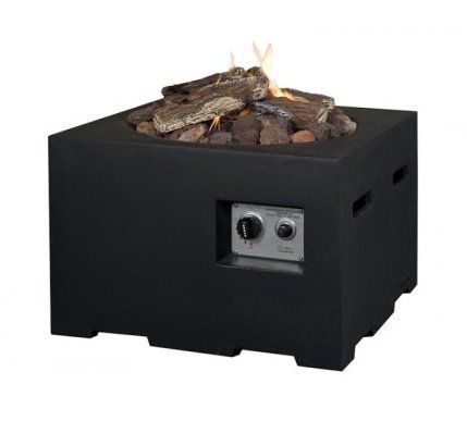 Happy C. Feuertisch Quadratisch Klein Schwarz