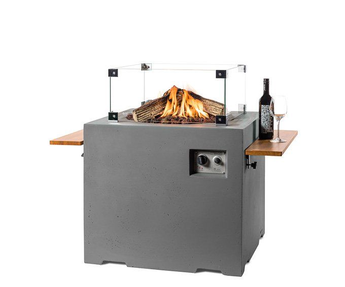 Happy C. Feuertisch Quadratisch Anthrazit L&D