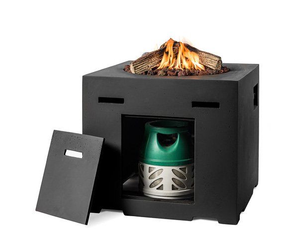 Happy C. Feuertisch Quadratisch Schwarz L&D 