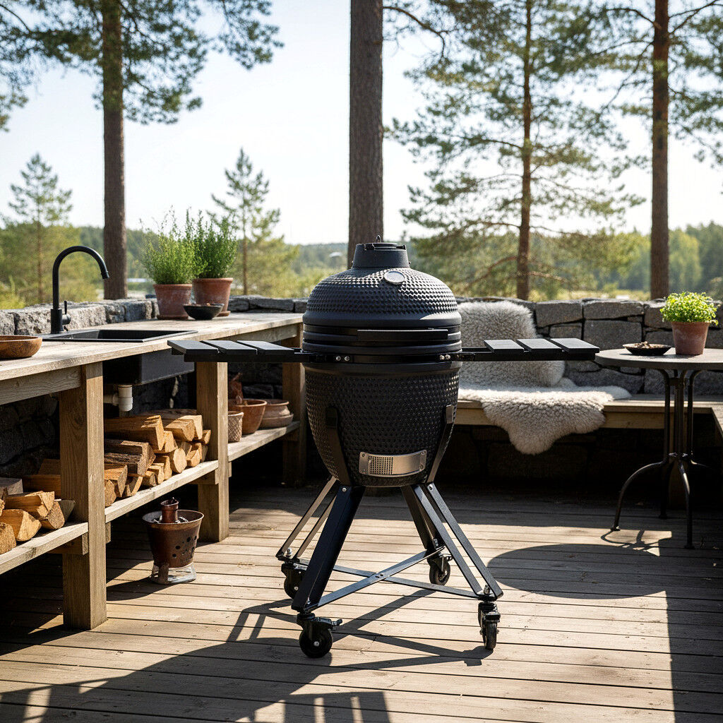 HEAT Premium Kamado Grill Fyregg 18 schwarz