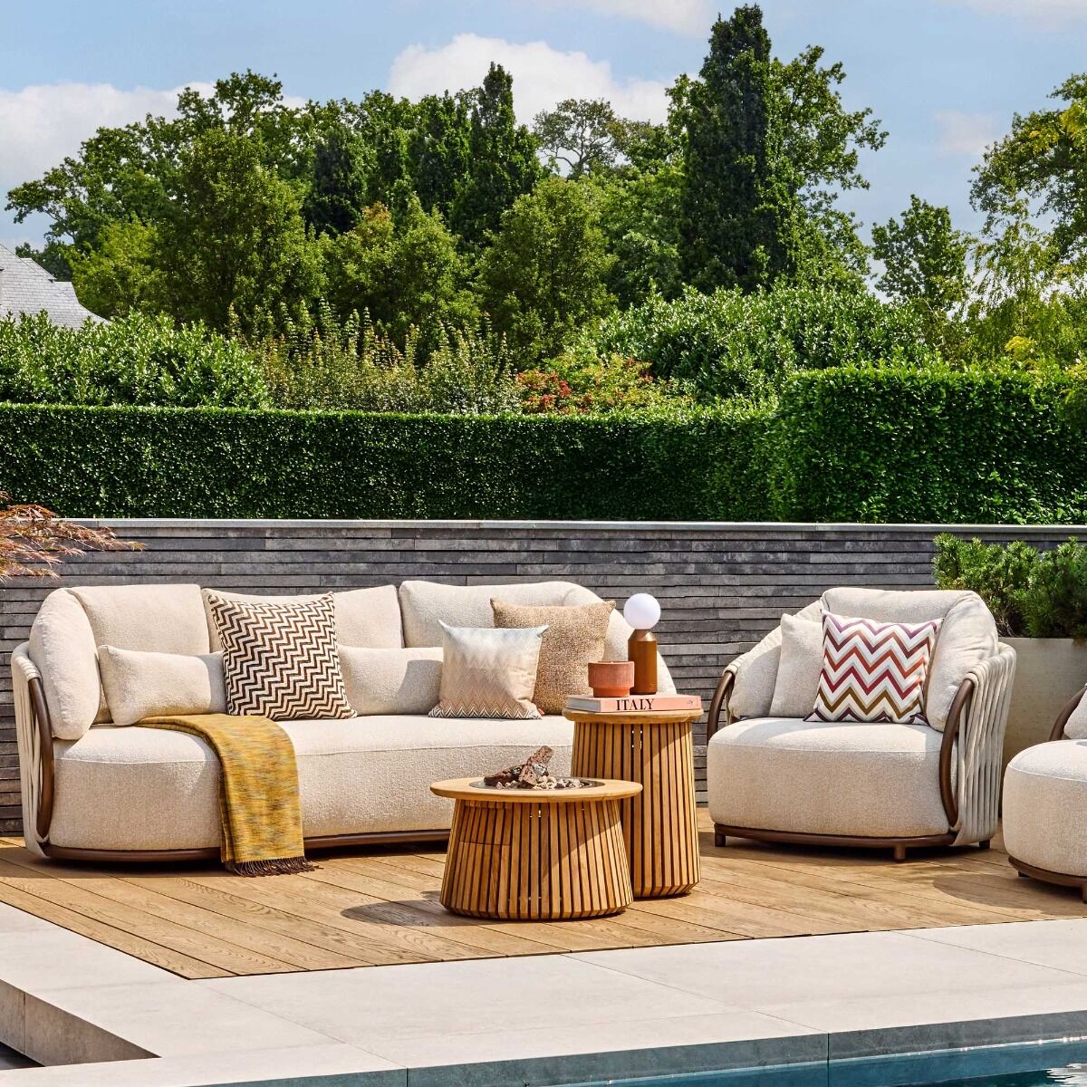 Happy Cocooning Gasflaschenverkleidung Lagune Teakholz