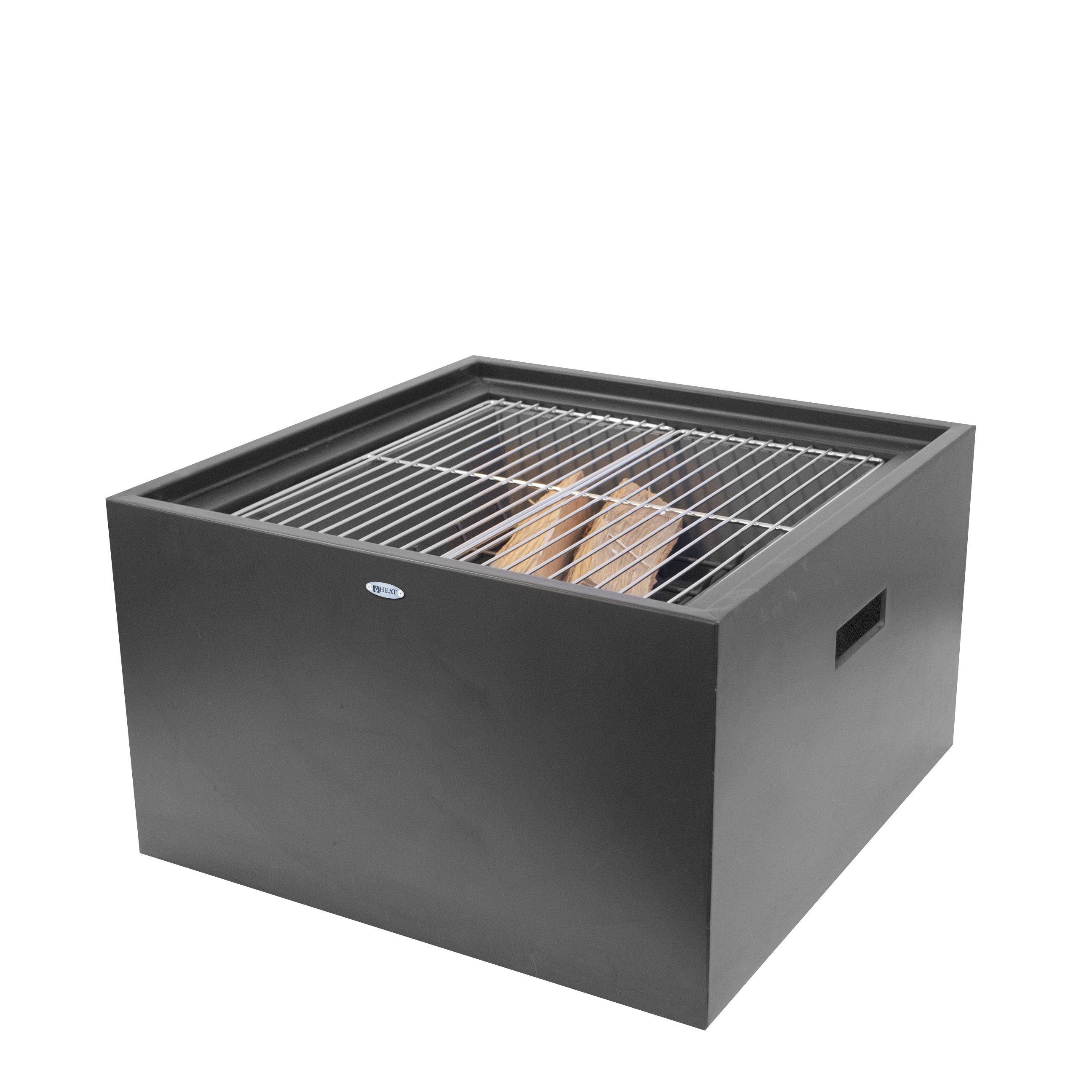 HEAT Feuerkorb 3 in 1 (Feuerkorb + BBQ + Beistelltisch)