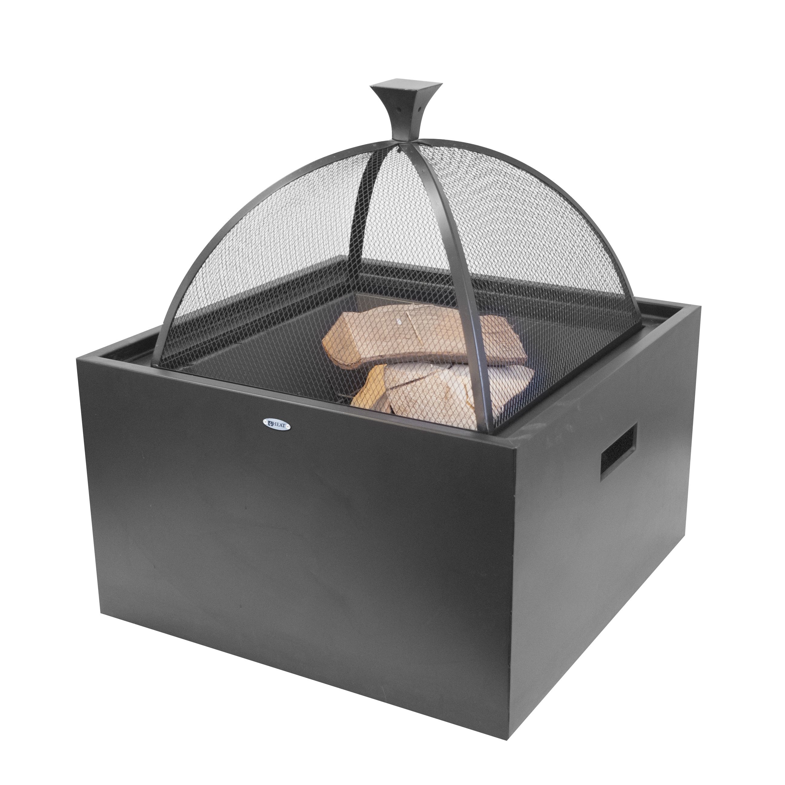 HEAT Feuerkorb 3 in 1 (Feuerkorb + BBQ + Beistelltisch)