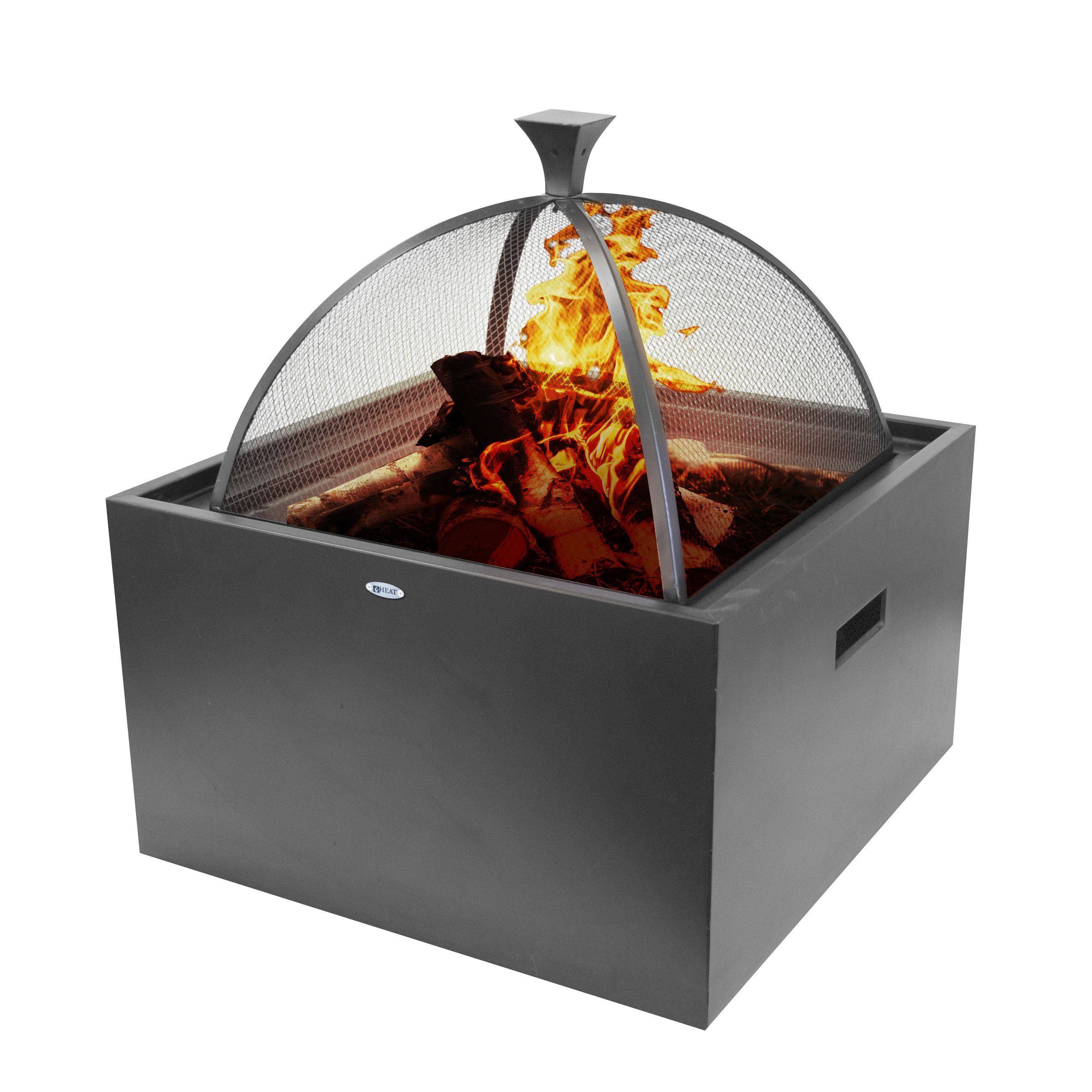 HEAT Feuerkorb 3 in 1 (Feuerkorb + BBQ + Beistelltisch)