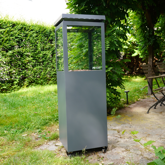 HEAT Outdoor Living Utevarme Terrassenkamin Anthrazit
