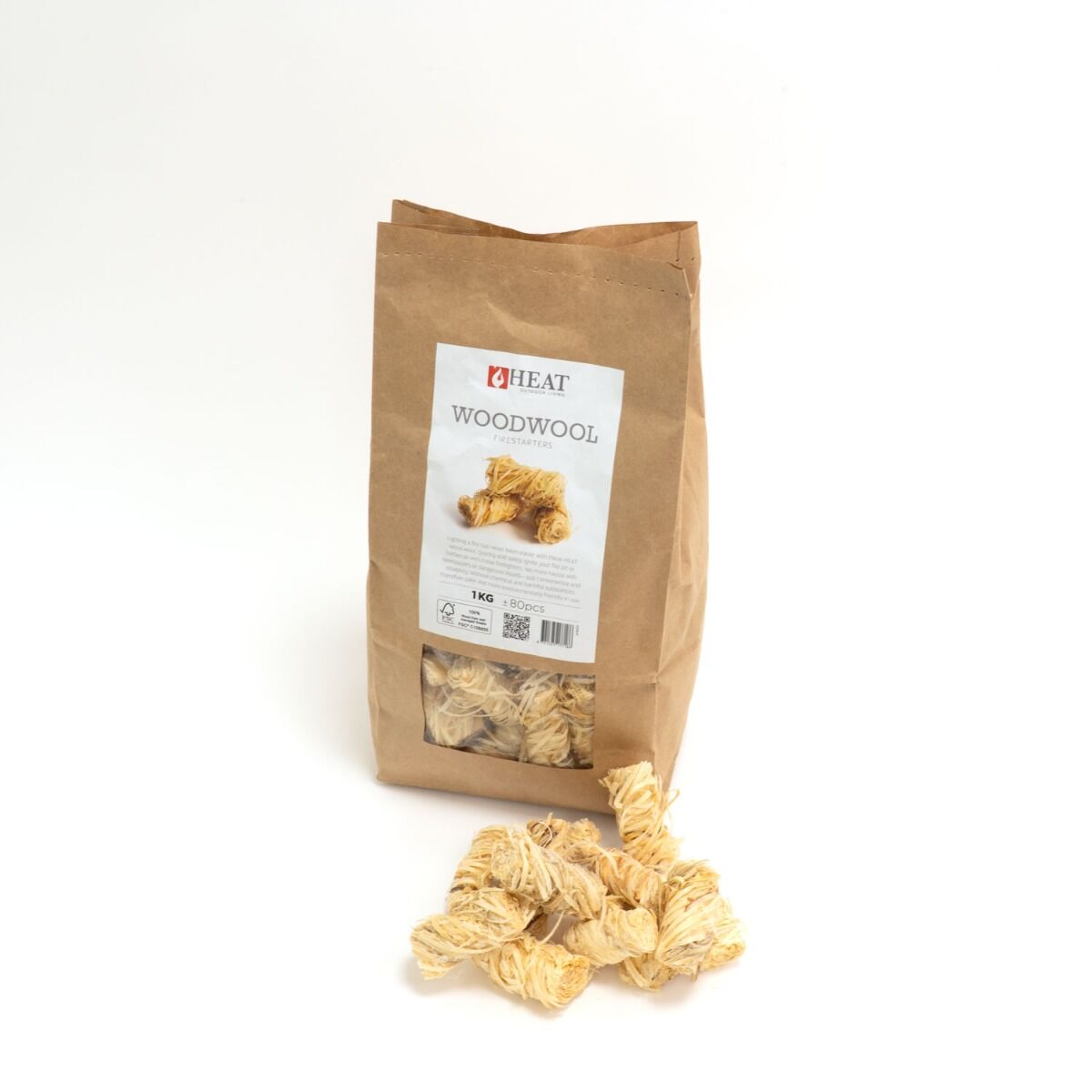 HEAT Outdoor Living Holzwolle Anzündspäne 1 kg - 85 Stück HEAT Outdoor Living Holzwolle Anzündspäne 1 kg - 85 Stück