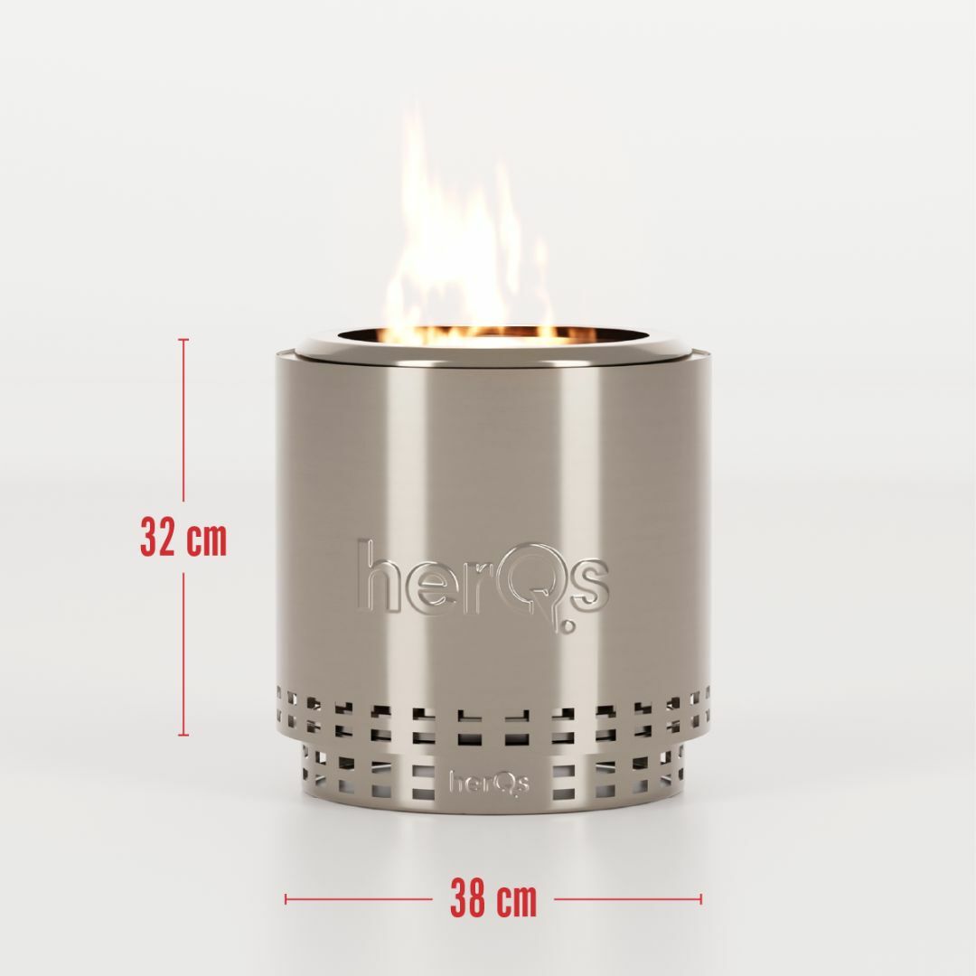 herQs Rauchfreier Feuerkorb Cozy
