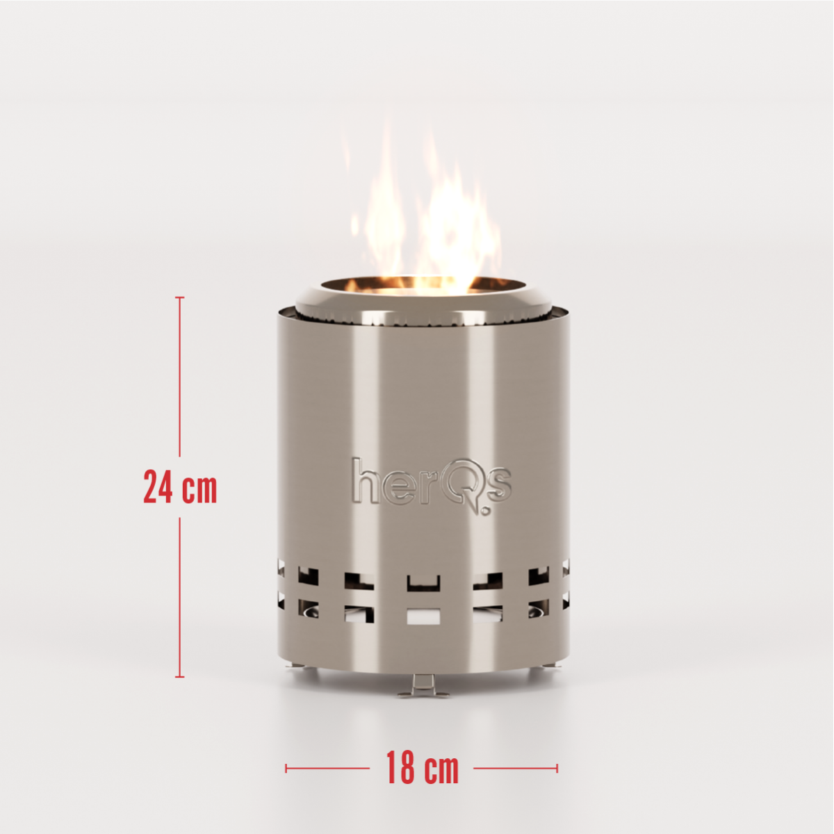 herQs Rauchfreier Feuerkorb Mighty