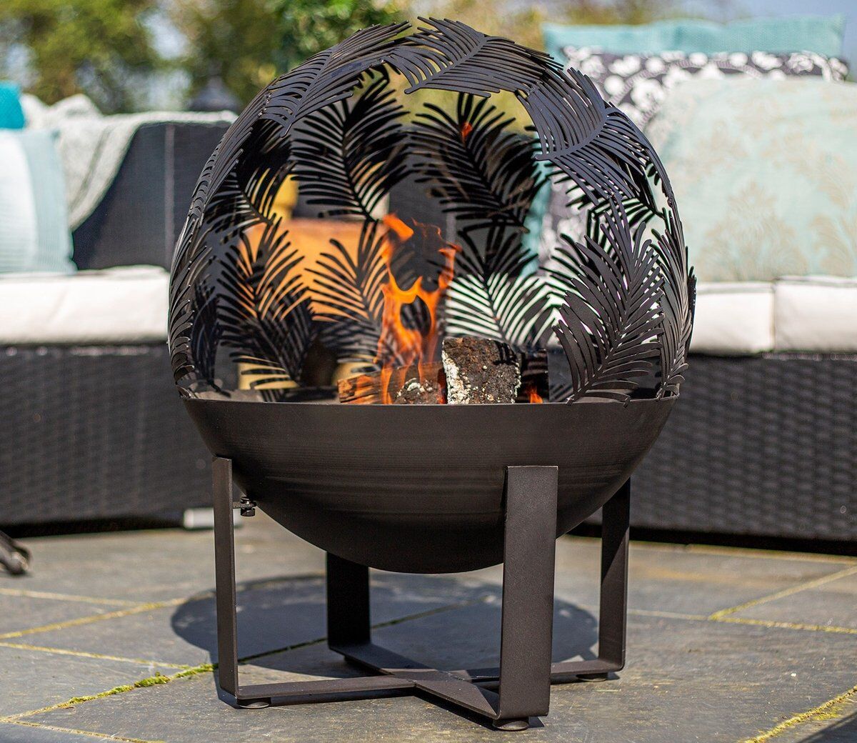La Hacienda Black Forest Globe | Feuerkugel mit Design