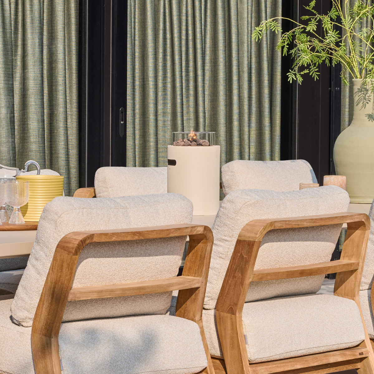 Happy Cocooning Tischfeuer Lumi Steel beige