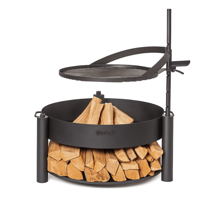 CookKing Feuerschale Montana X 60 cm mit Mast und Grillrost 50 cm