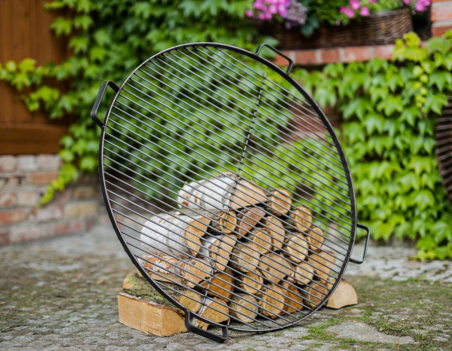 CookKing Grillrost aus schwarzem Stahl mit 4 Griffen 