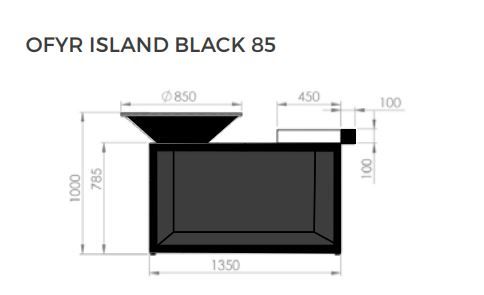 OFYR Island Black 85 Teak Wood