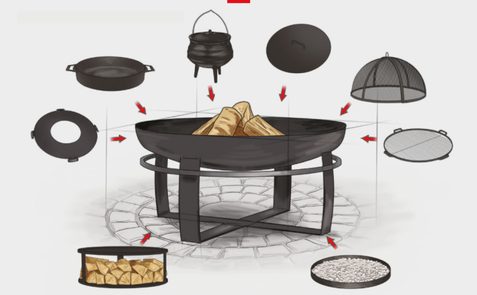 CookKing Feuerschale Montana 45 cm - 80 cm
