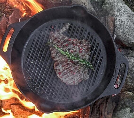 Petromax Gusseisen Grill Pfanne 2 Handgriffe
