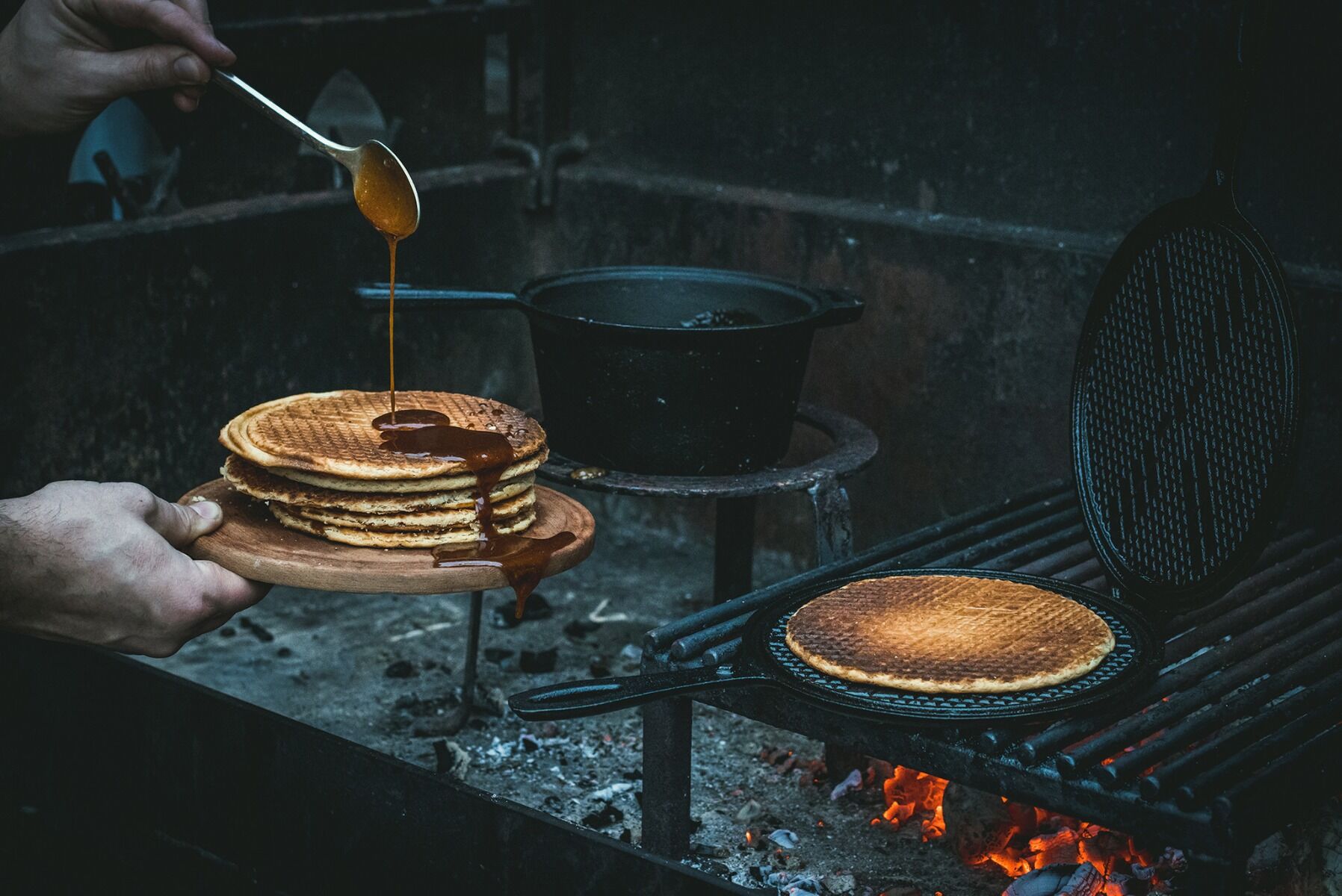 The Windmill Stroopwafel-Eisen aus Gusseisen