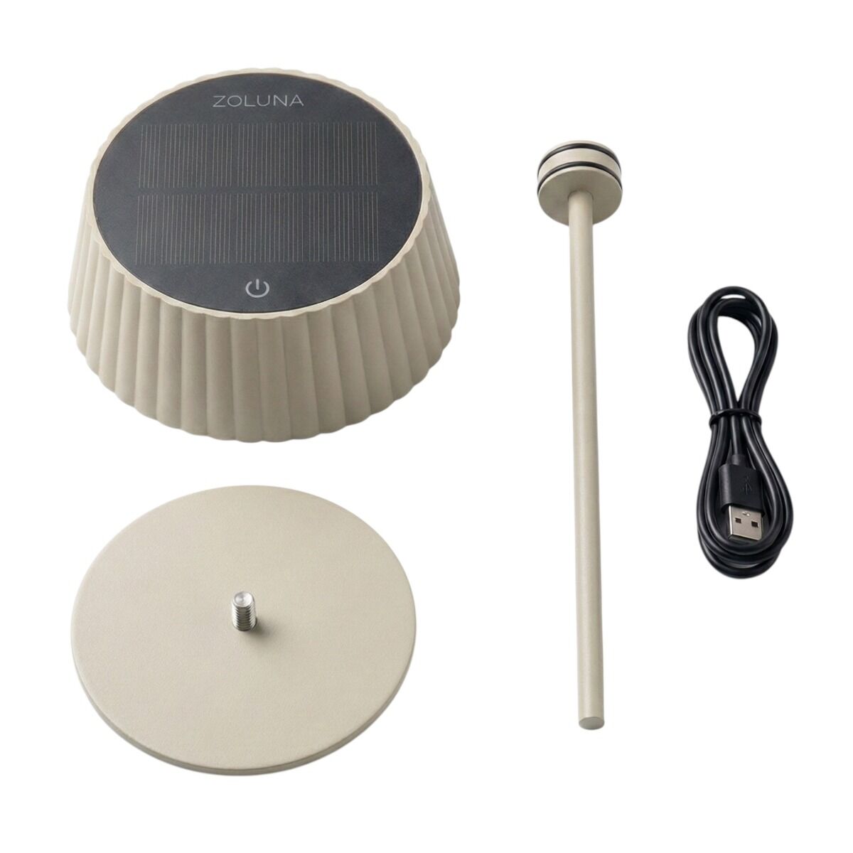 ZOLUNA Solar-Tischleuchte Jyp sand