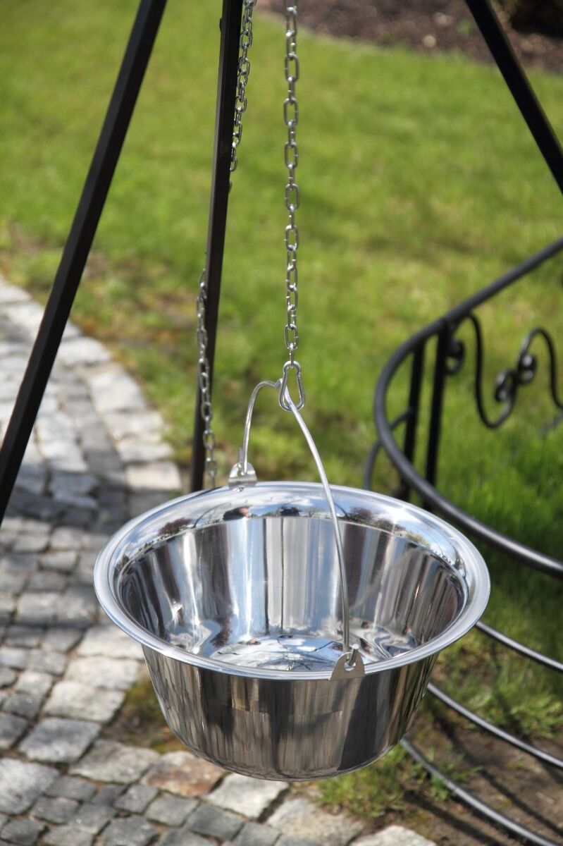 CookKing Stativ 180 cm mit Edelstahl Kochtopf 14 L