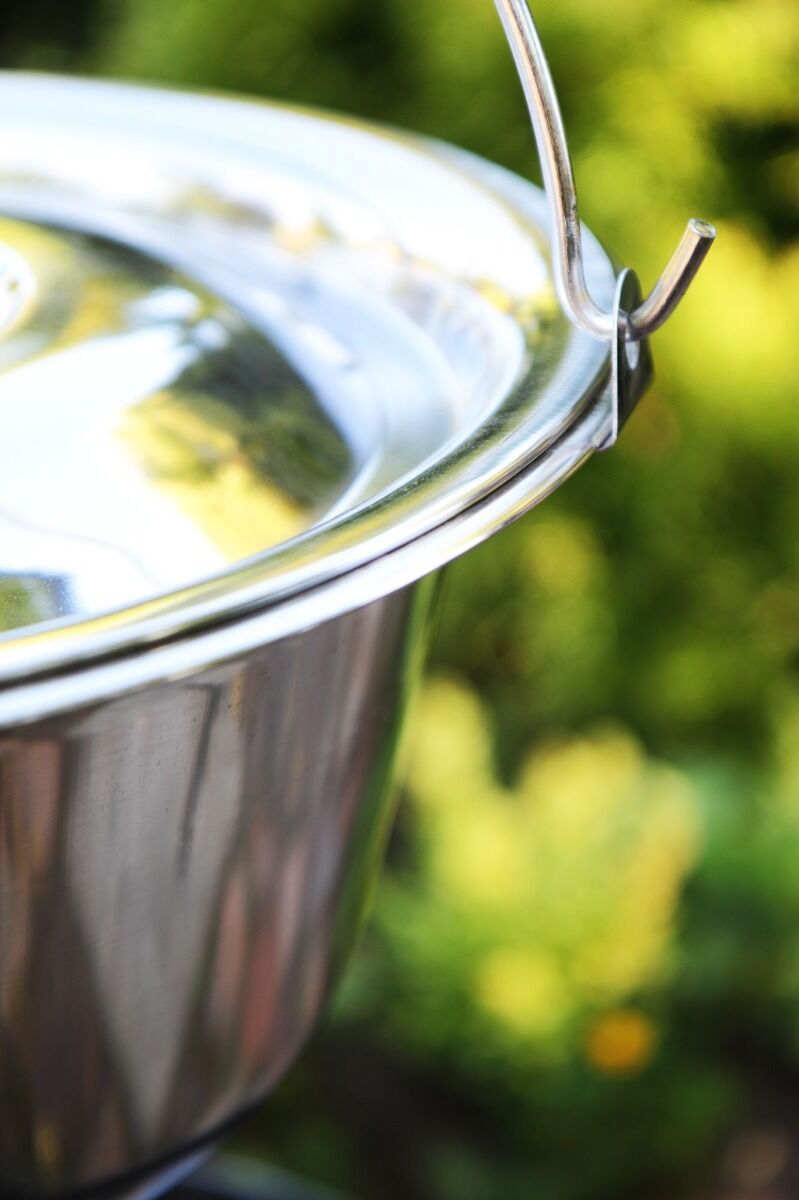 CookKing Stativ 180 cm mit Edelstahl Kochtopf 14 L