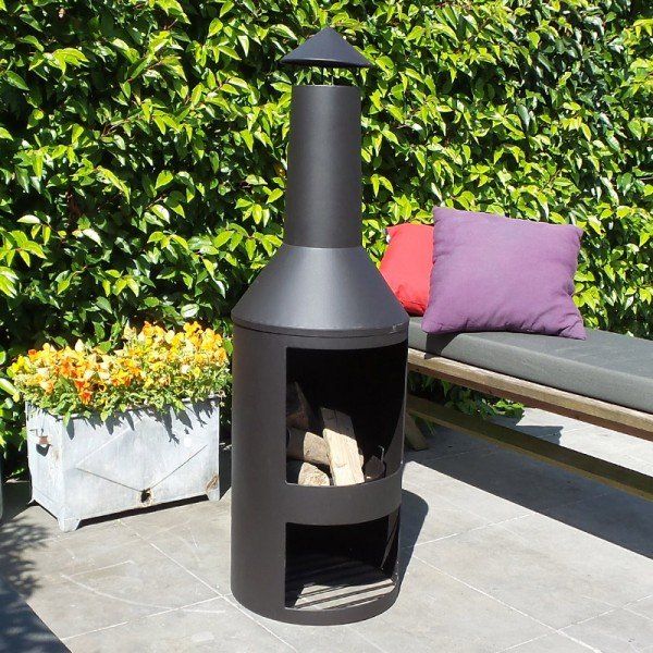 HEAT Larvik Terrassenofen Schwarz