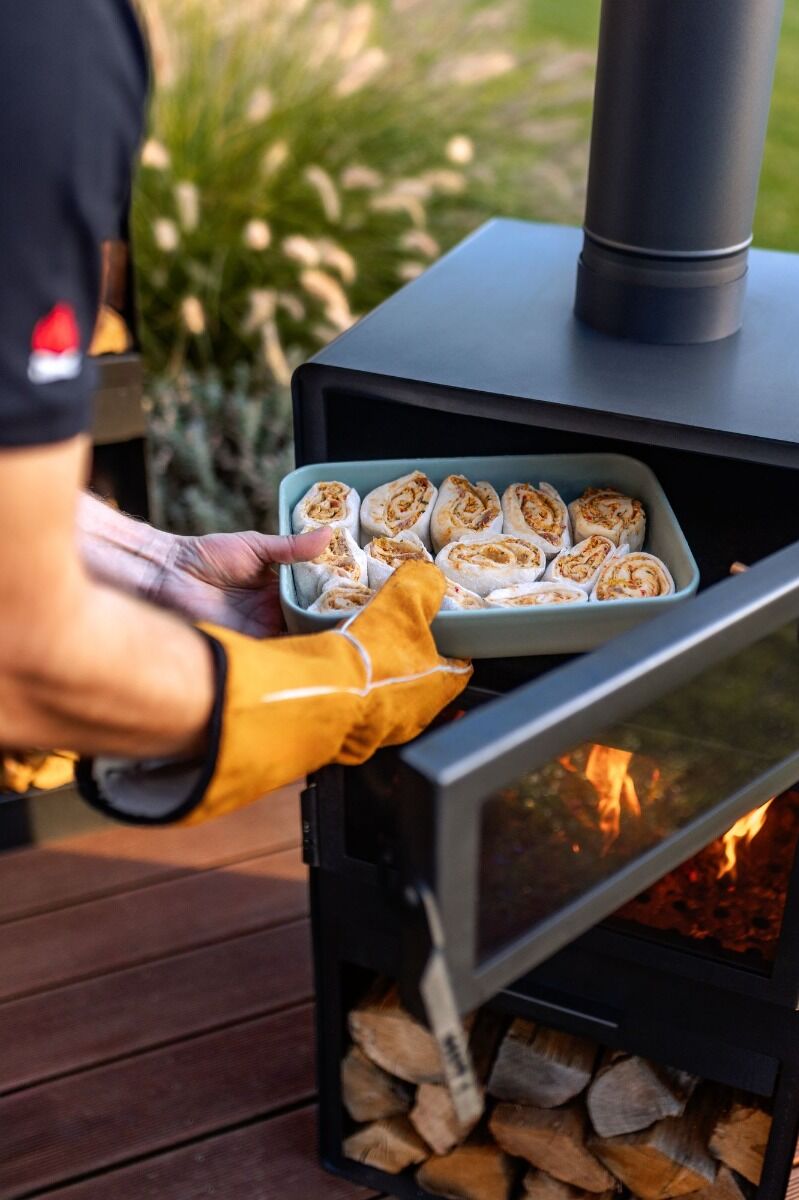 CookKing Vento Gartenkamin mit Backofenfunktion und Doppelverglasung