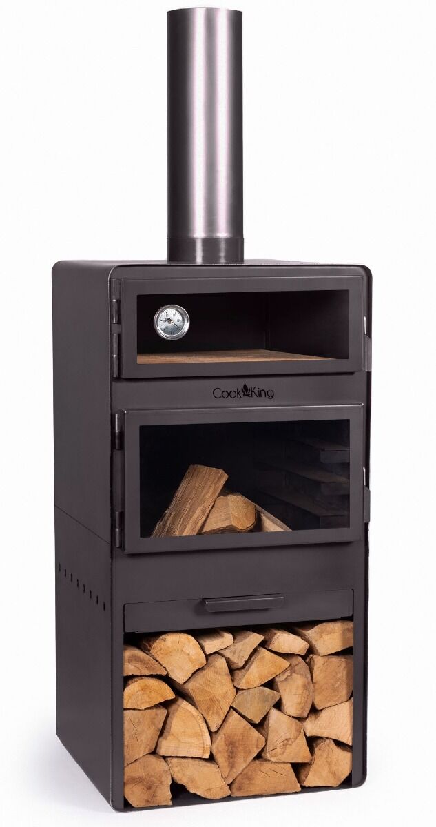 CookKing Vento Gartenkamin mit Backofenfunktion und Doppelverglasung
