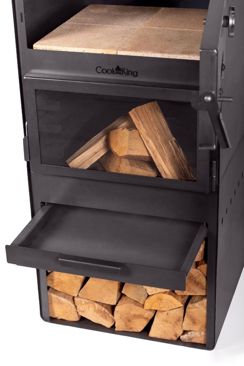 CookKing Vento Gartenkamin mit Backofenfunktion und Doppelverglasung