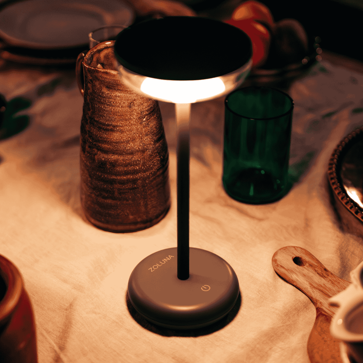 ZOLUNA Solar-Tischleuchte Bobbie cappuccino