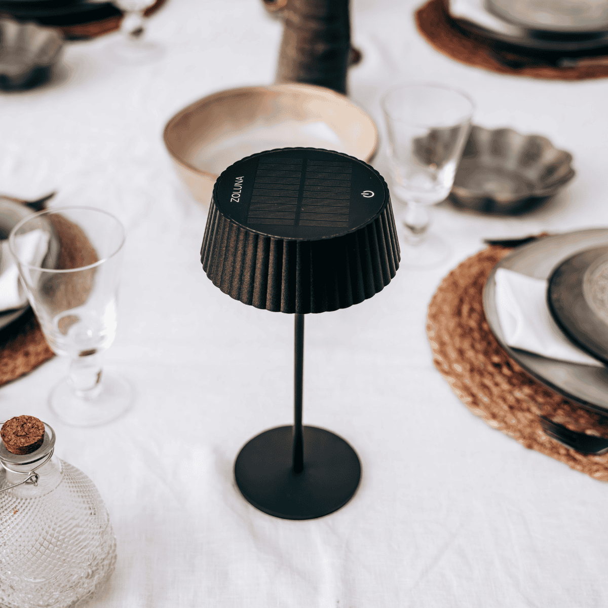 ZOLUNA Solar-Tischleuchte Jyp schwarz