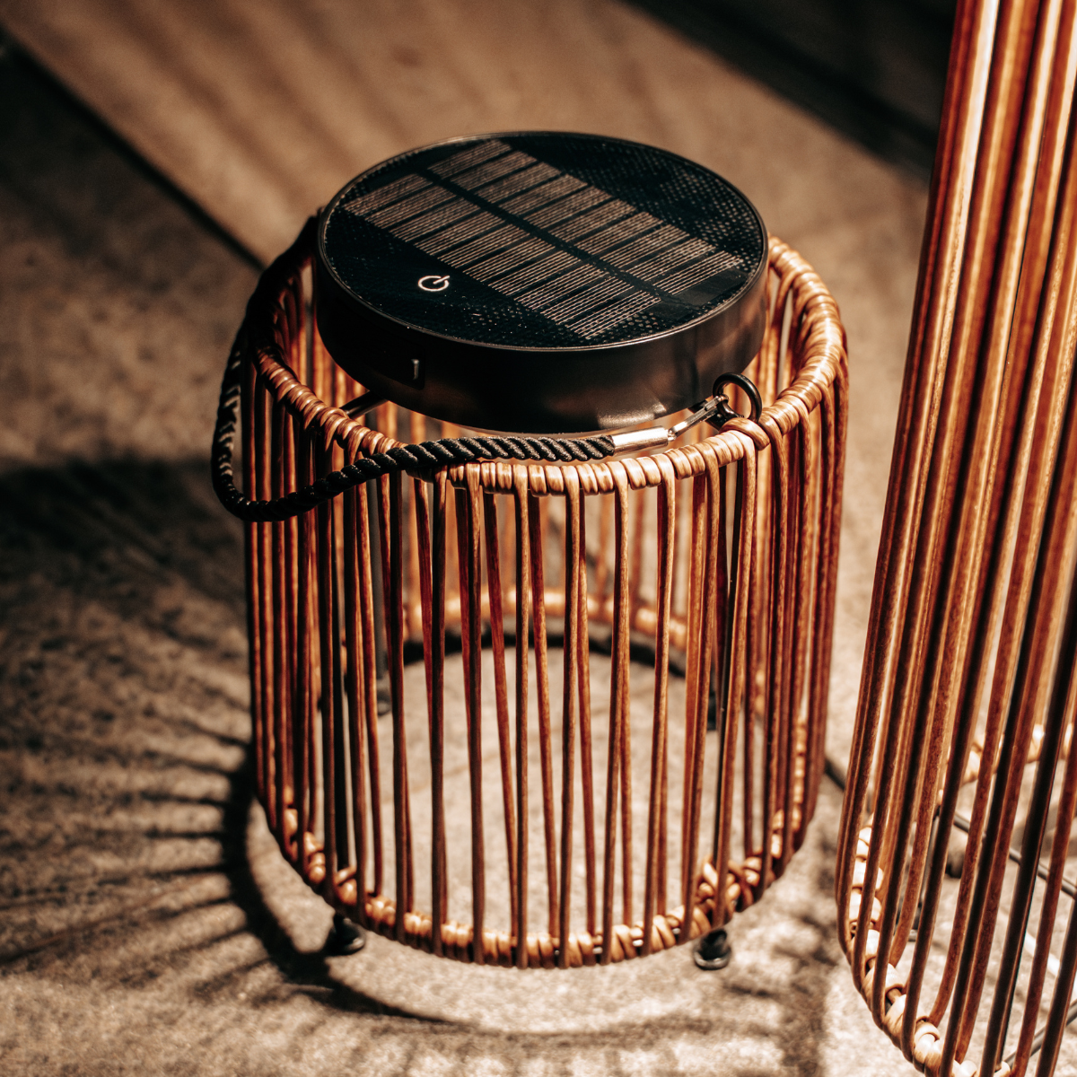 ZOLUNA Solar-Stehleuchte Luca eiche