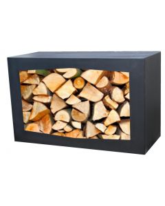 GardenMaxX Holzbox für Holzlager Schwarz